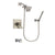 Delta Arzo Stainless Steel Finish Thermostatic Tub and Shower Faucet System Package with Square Showerhead and Modern Handheld Shower Spray Includes Rough-in Valve and Tub Spout DSP2115V