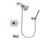 Delta Vero Stainless Steel Finish Tub and Shower Faucet System Package with Square Showerhead and Modern Handheld Shower Spray Includes Rough-in Valve and Tub Spout DSP2119V