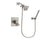 Delta Dryden Stainless Steel Finish Dual Control Shower Faucet System Package with Square Showerhead and Modern Handheld Shower Spray Includes Rough-in Valve DSP2124V