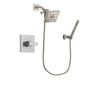 Delta Arzo Stainless Steel Finish Shower Faucet System Package with Square Shower Head and Modern Handheld Shower Spray Includes Rough-in Valve DSP2158V