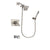 Delta Vero Stainless Steel Finish Thermostatic Tub and Shower Faucet System Package with Square Showerhead and Wall-Mount Handheld Shower Stick Includes Rough-in Valve and Tub Spout DSP2167V