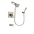 Delta Arzo Stainless Steel Finish Thermostatic Tub and Shower Faucet System Package with Square Showerhead and Wall-Mount Handheld Shower Stick Includes Rough-in Valve and Tub Spout DSP2169V