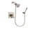 Delta Arzo Stainless Steel Finish Thermostatic Shower Faucet System Package with Square Showerhead and Wall-Mount Handheld Shower Stick Includes Rough-in Valve DSP2170V