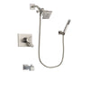 Delta Vero Stainless Steel Finish Dual Control Tub and Shower Faucet System Package with Square Showerhead and Wall-Mount Handheld Shower Stick Includes Rough-in Valve and Tub Spout DSP2179V