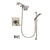 Delta Arzo Stainless Steel Finish Thermostatic Tub and Shower Faucet System Package with Square Showerhead and Handheld Shower with Slide Bar Includes Rough-in Valve and Tub Spout DSP2223V