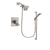Delta Dryden Stainless Steel Finish Dual Control Shower Faucet System Package with Square Showerhead and Handheld Shower with Slide Bar Includes Rough-in Valve DSP2232V