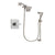Delta Arzo Stainless Steel Finish Shower Faucet System Package with Square Showerhead and Handheld Shower Spray with Slide Bar Includes Rough-in Valve DSP2284V