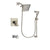 Delta Arzo Stainless Steel Finish Dual Control Tub and Shower Faucet System Package with 6.5-inch Square Rain Showerhead and Handheld Shower Spray with Slide Bar Includes Rough-in Valve and Tub Spout DSP2307V