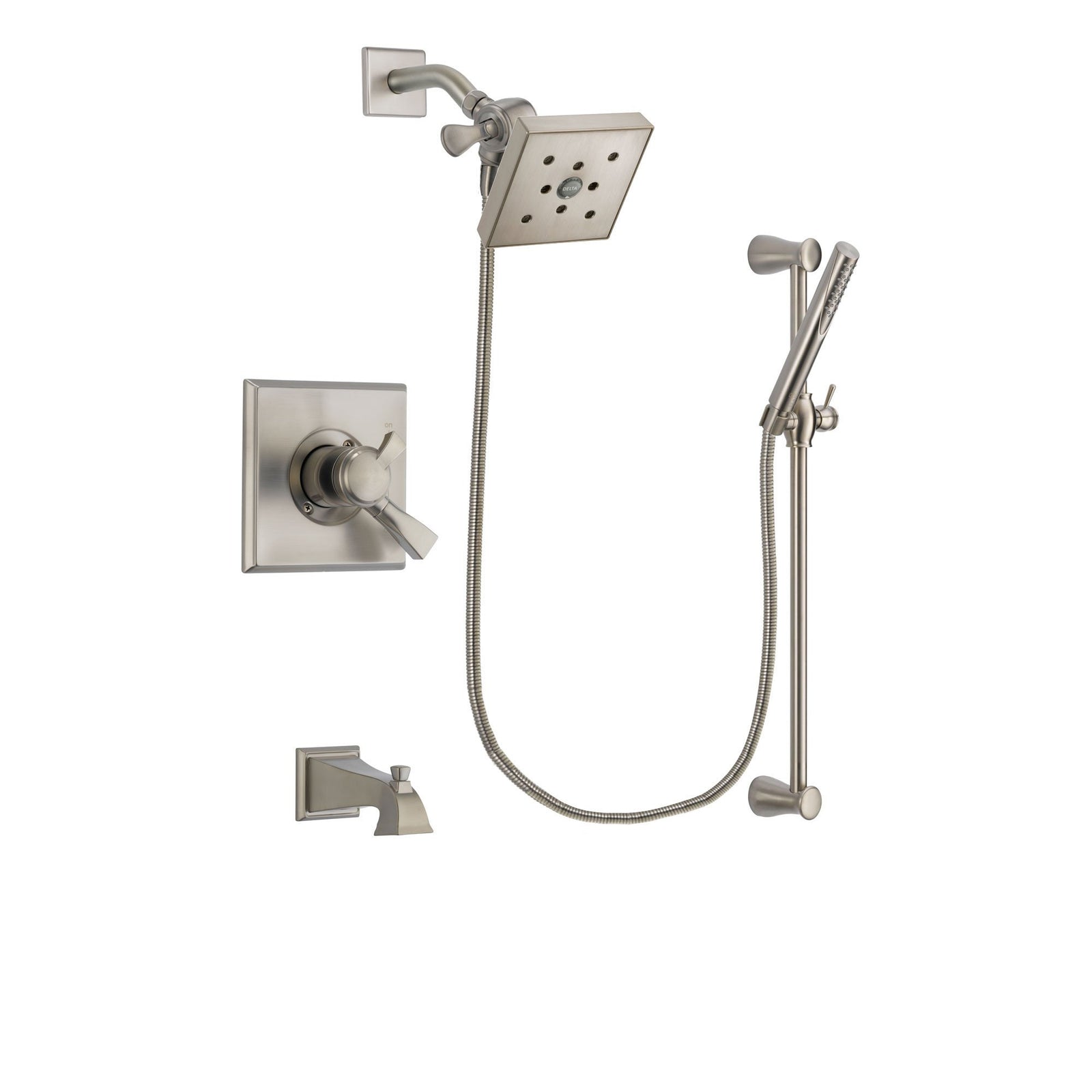 Delta Dryden Stainless Steel Finish Tub and Shower System w/Hand Shower DSP2321V