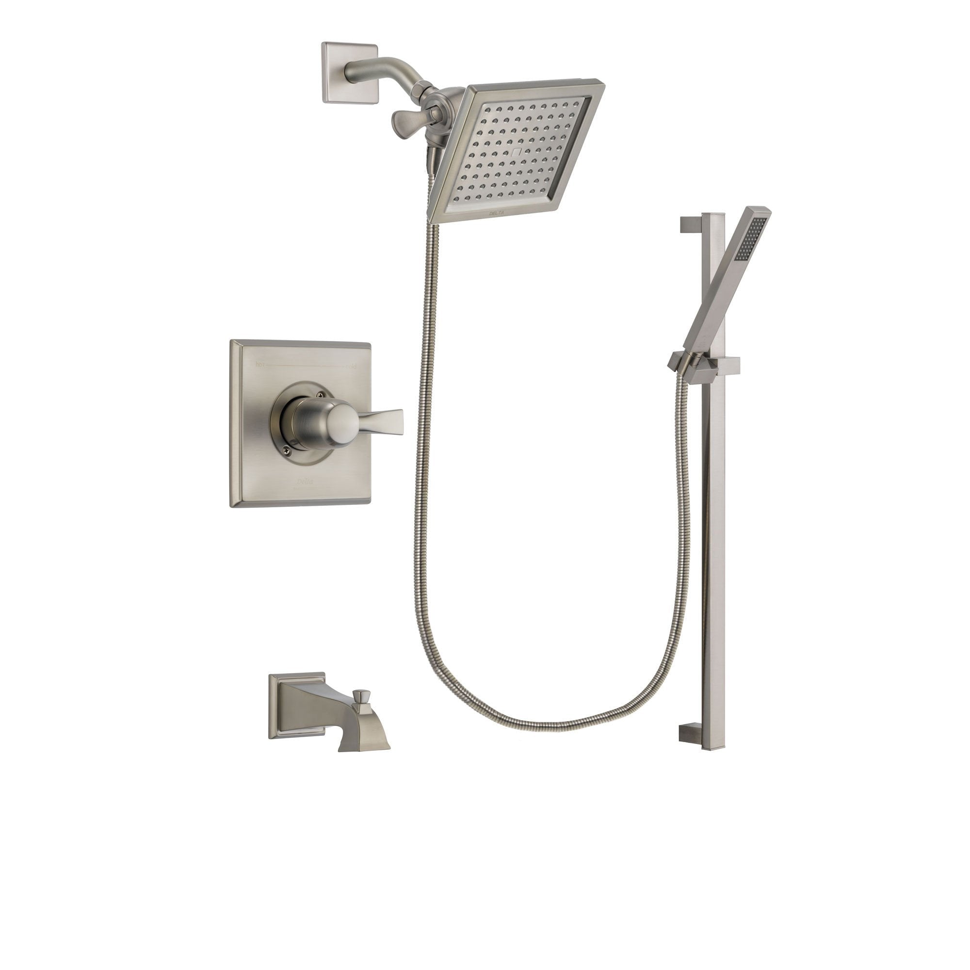 Delta Dryden Stainless Steel Finish Tub and Shower System w/Hand Shower DSP2351V