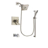 Delta Arzo Stainless Steel Finish Thermostatic Tub and Shower Faucet System Package with Square Shower Head and Modern Personal Hand Shower with Slide Bar Includes Rough-in Valve and Tub Spout DSP2367V