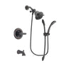 Delta Lahara Venetian Bronze Finish Tub and Shower Faucet System Package with Shower Head and 1-Spray Handshower with Slide Bar Includes Rough-in Valve and Tub Spout DSP2391V