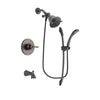 Delta Trinsic Venetian Bronze Finish Tub and Shower Faucet System Package with Shower Head and 1-Spray Handshower with Slide Bar Includes Rough-in Valve and Tub Spout DSP2393V
