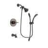 Delta Trinsic Venetian Bronze Finish Tub and Shower Faucet System Package with Water Efficient Showerhead and 1-Spray Handshower with Slide Bar Includes Rough-in Valve and Tub Spout DSP2423V