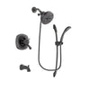 Delta Addison Venetian Bronze Finish Thermostatic Tub and Shower Faucet System Package with 5-1/2 inch Showerhead and 1-Spray Handshower with Slide Bar Includes Rough-in Valve and Tub Spout DSP2477V