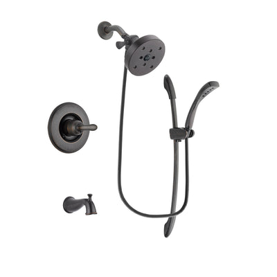 Delta Linden Venetian Bronze Finish Tub and Shower Faucet System Package with 5-1/2 inch Showerhead and 1-Spray Handshower with Slide Bar Includes Rough-in Valve and Tub Spout DSP2487V