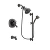 Delta Addison Venetian Bronze Finish Thermostatic Tub and Shower Faucet System Package with Shower Head and 5-Spray Personal Handshower with Slide Bar Includes Rough-in Valve and Tub Spout DSP2507V