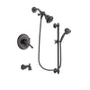 Delta Cassidy Venetian Bronze Finish Dual Control Tub and Shower Faucet System Package with Water Efficient Showerhead and 5-Spray Personal Handshower with Slide Bar Includes Rough-in Valve and Tub Spout DSP2559V