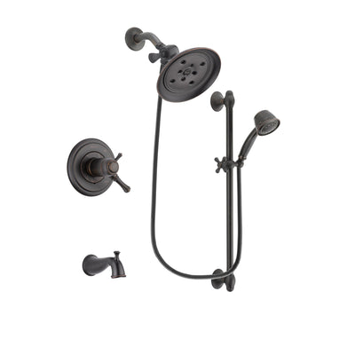 Delta Cassidy Venetian Bronze Tub and Shower System with Hand Shower DSP2569V