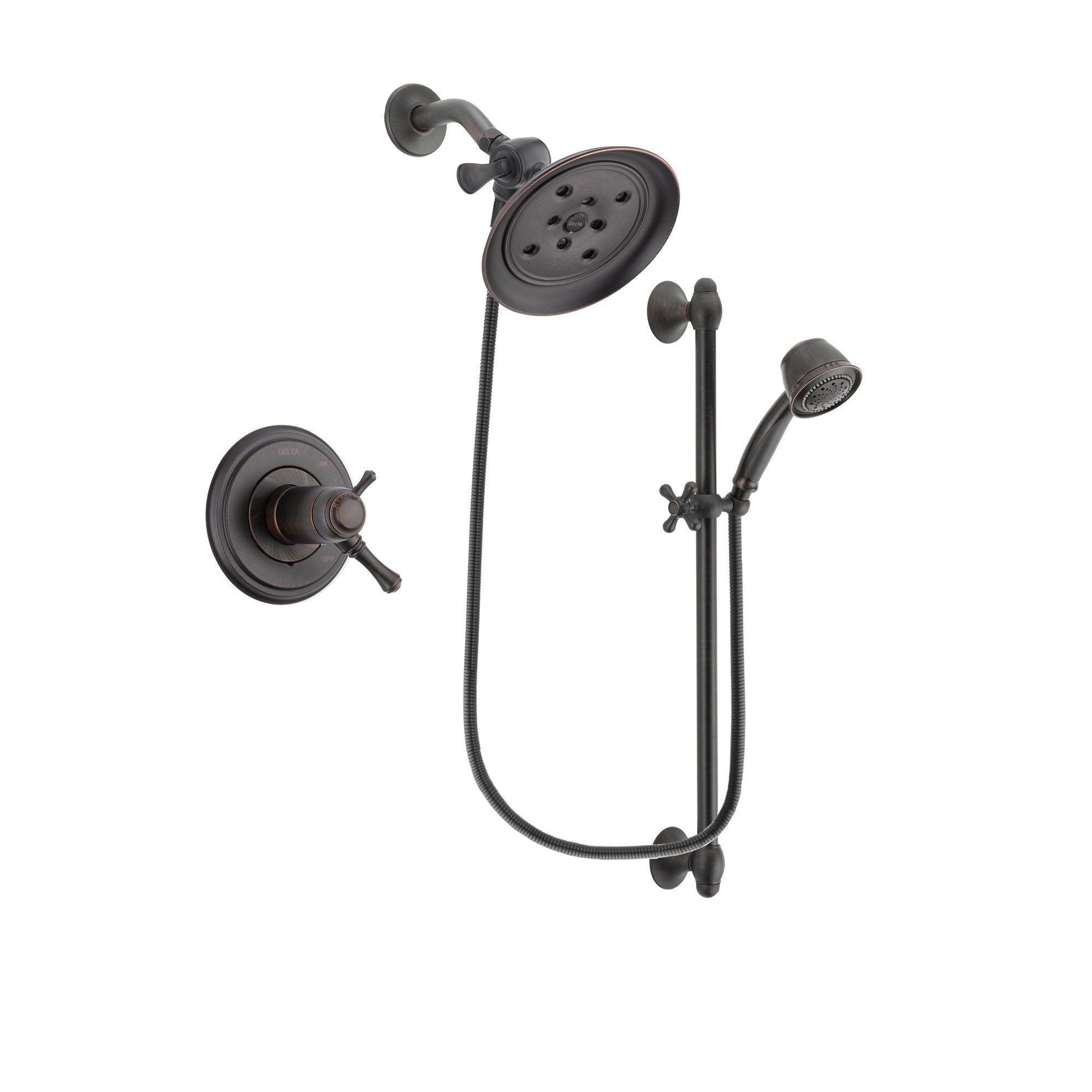 Delta Cassidy Venetian Bronze Shower Faucet System with Hand Shower DSP2570V
