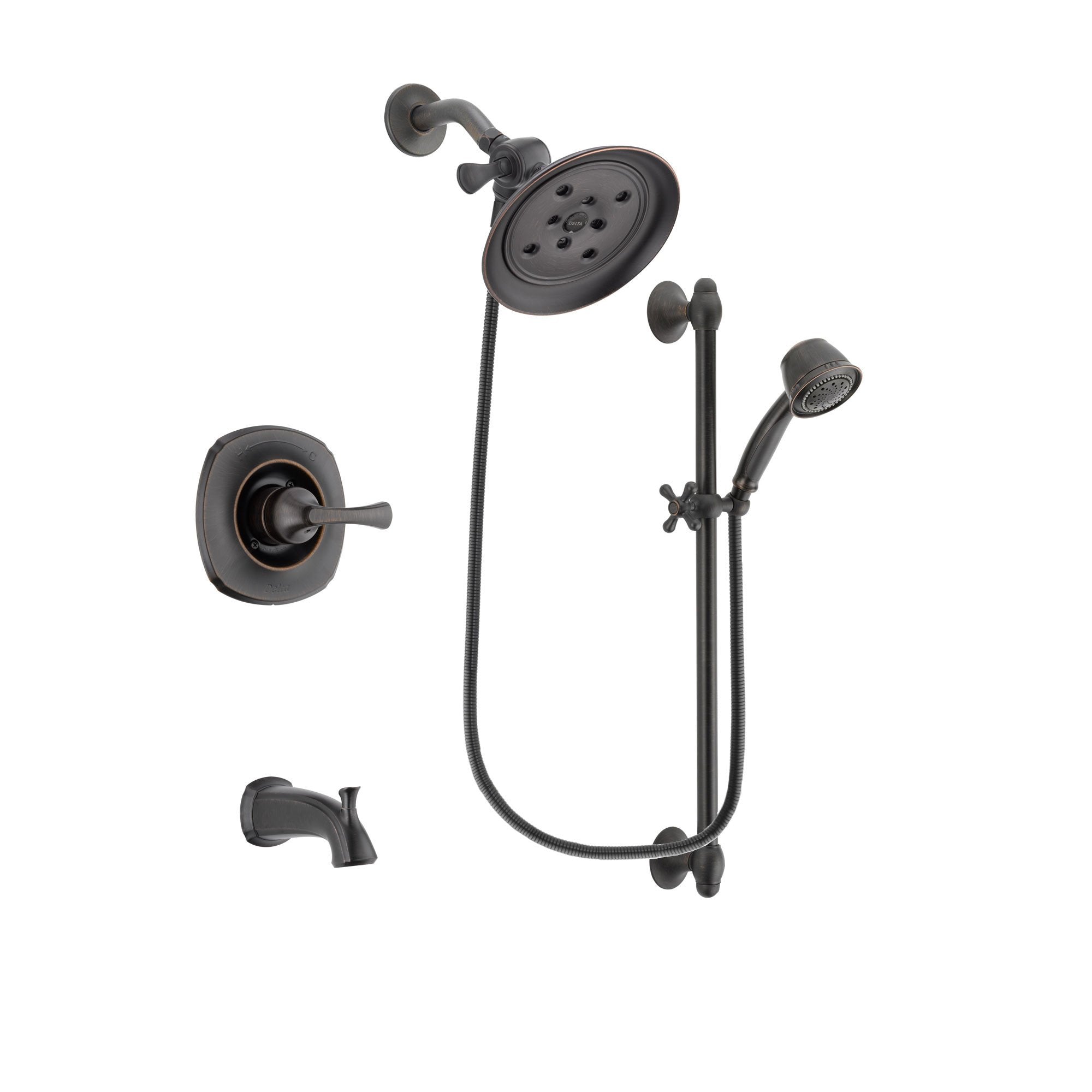 Delta Addison Venetian Bronze Finish Tub And Shower Faucet System Pack   DSP2575V 