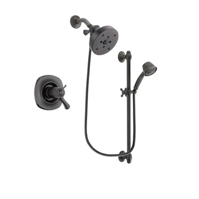 Delta Addison Venetian Bronze Finish Thermostatic Shower Faucet System Package with 5-1/2 inch Showerhead and 5-Spray Personal Handshower with Slide Bar Includes Rough-in Valve DSP2598V