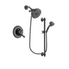 Delta Linden Venetian Bronze Finish Dual Control Shower Faucet System Package with 5-1/2 inch Showerhead and 5-Spray Personal Handshower with Slide Bar Includes Rough-in Valve DSP2618V