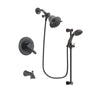 Delta Lahara Venetian Bronze Finish Dual Control Tub and Shower Faucet System Package with Shower Head and Personal Handheld Shower Spray with Slide Bar Includes Rough-in Valve and Tub Spout DSP2639V