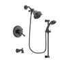 Delta Cassidy Venetian Bronze Finish Dual Control Tub and Shower Faucet System Package with Shower Head and Personal Handheld Shower Spray with Slide Bar Includes Rough-in Valve and Tub Spout DSP2649V