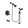 Delta Lahara Venetian Bronze Finish Dual Control Tub and Shower Faucet System Package with Water Efficient Showerhead and Personal Handheld Shower Spray with Slide Bar Includes Rough-in Valve and Tub Spout DSP2669V