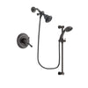 Delta Cassidy Venetian Bronze Finish Dual Control Shower Faucet System Package with Water Efficient Showerhead and Personal Handheld Shower Spray with Slide Bar Includes Rough-in Valve DSP2680V