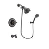 Delta Linden Venetian Bronze Finish Tub and Shower Faucet System Package with Shower Head and 5-Setting Wall Mount Personal Handheld Shower Spray Includes Rough-in Valve and Tub Spout DSP2757V