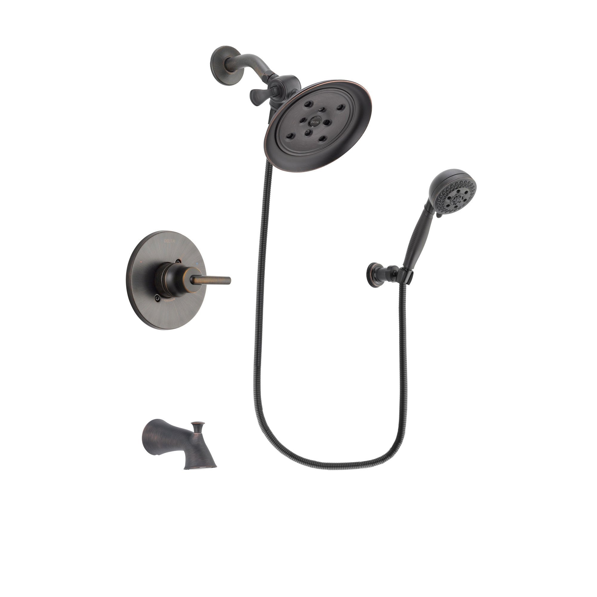 Delta Trinsic Venetian Bronze Tub and Shower System with Hand Shower DSP2813V