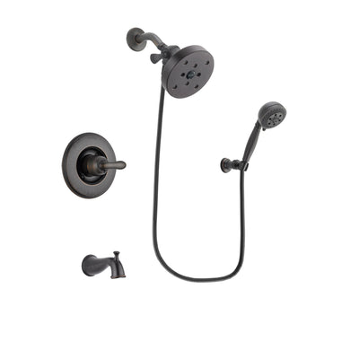 Delta Linden Venetian Bronze Finish Tub and Shower Faucet System Package with 5-1/2 inch Showerhead and 5-Setting Wall Mount Personal Handheld Shower Spray Includes Rough-in Valve and Tub Spout DSP2847V
