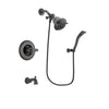 Delta Linden Venetian Bronze Finish Tub and Shower Faucet System Package with Shower Head and Modern Wall Mount Personal Handheld Shower Spray Includes Rough-in Valve and Tub Spout DSP2877V