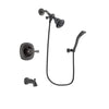 Delta Addison Venetian Bronze Finish Tub and Shower Faucet System Package with Water Efficient Showerhead and Modern Wall Mount Personal Handheld Shower Spray Includes Rough-in Valve and Tub Spout DSP2905V