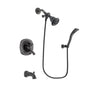 Delta Addison Venetian Bronze Finish Dual Control Tub and Shower Faucet System Package with Water Efficient Showerhead and Modern Wall Mount Personal Handheld Shower Spray Includes Rough-in Valve and Tub Spout DSP2915V