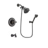 Delta Linden Venetian Bronze Finish Tub and Shower Faucet System Package with Shower Head and 3-Spray Wall-Mount Hand Shower Includes Rough-in Valve and Tub Spout DSP2997V