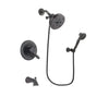 Delta Lahara Venetian Bronze Finish Dual Control Tub and Shower Faucet System Package with 5-1/2 inch Showerhead and 3-Spray Wall-Mount Hand Shower Includes Rough-in Valve and Tub Spout DSP3089V