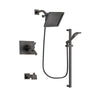 Delta Vero Venetian Bronze Finish Thermostatic Tub and Shower Faucet System Package with 6.5-inch Square Rain Showerhead and Modern Handheld Shower Spray with Slide Bar Includes Rough-in Valve and Tub Spout DSP3115V