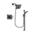 Delta Vero Venetian Bronze Finish Shower Faucet System Package with Square Shower Head and Modern Handheld Shower Spray with Slide Bar Includes Rough-in Valve DSP3132V