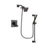 Delta Dryden Venetian Bronze Finish Dual Control Shower Faucet System Package with Square Showerhead and Modern Hand Shower with Slide Bar Includes Rough-in Valve DSP3146V