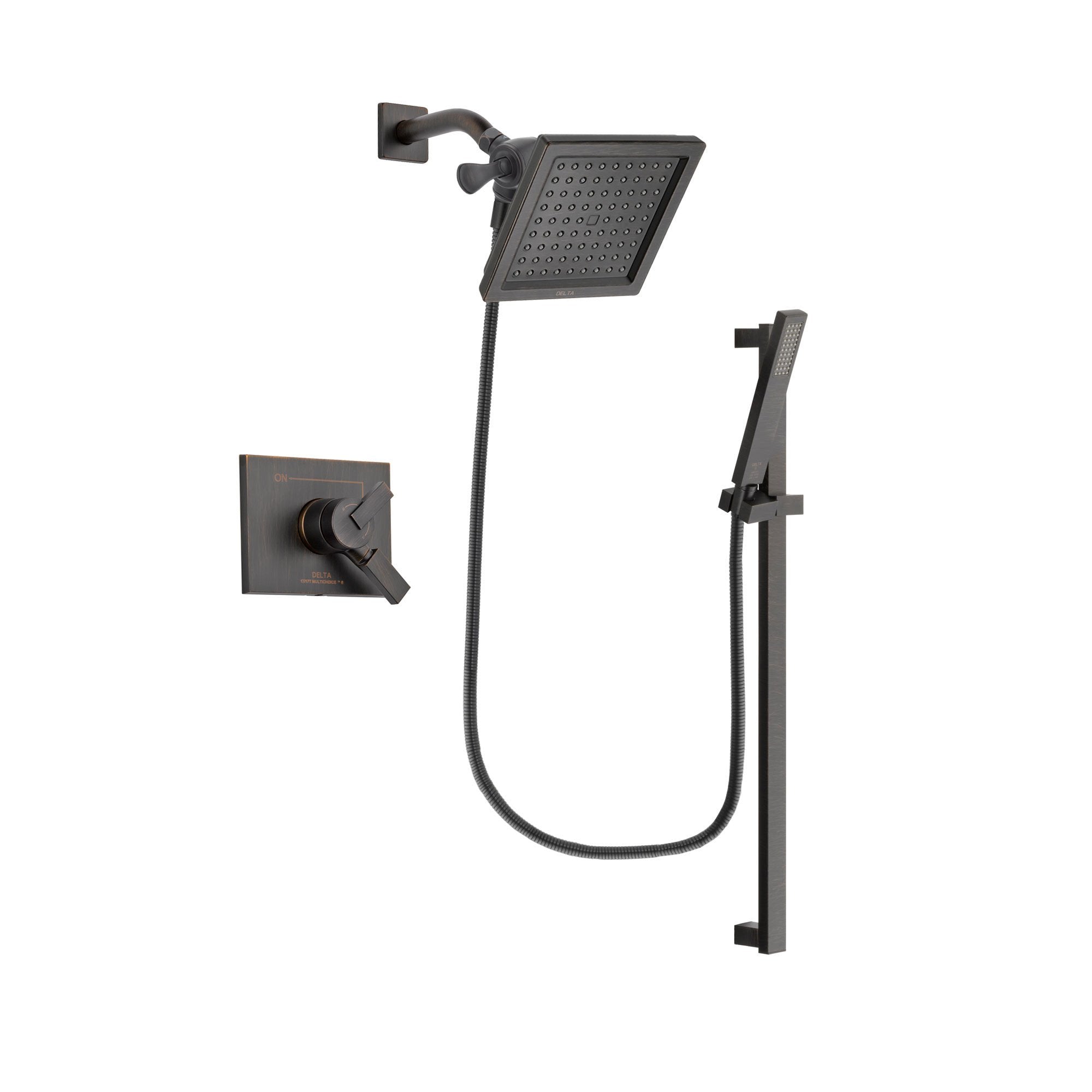Delta Vero Venetian Bronze Shower Faucet System Package with Hand Spray DSP3196V