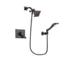 Delta Vero Venetian Bronze Finish Dual Control Shower Faucet System Package with Square Showerhead and Modern Wall Mount Handheld Shower Spray Includes Rough-in Valve DSP3220V