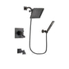 Delta Dryden Venetian Bronze Finish Thermostatic Tub and Shower Faucet System Package with 6.5-inch Square Rain Showerhead and Modern Wall-Mount Handheld Shower Stick Includes Rough-in Valve and Tub Spout DSP3257V