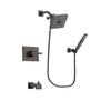 Delta Vero Venetian Bronze Finish Tub and Shower Faucet System Package with Square Shower Head and Modern Wall-Mount Handheld Shower Stick Includes Rough-in Valve and Tub Spout DSP3275V