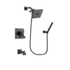 Delta Dryden Venetian Bronze Finish Thermostatic Tub and Shower Faucet System Package with Square Shower Head and Cylindrical Wall-Mount Handheld Shower Stick Includes Rough-in Valve and Tub Spout DSP3305V
