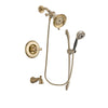 Delta Linden Champagne Bronze Finish Tub and Shower Faucet System Package with Water-Efficient Shower Head and 5-Spray Handshower with Slide Bar Includes Rough-in Valve and Tub Spout DSP3331V