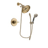 Delta Trinsic Champagne Bronze Finish Shower Faucet System Package with Large Rain Shower Head and 5-Spray Handshower with Slide Bar Includes Rough-in Valve DSP3380V
