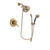 Delta Lahara Champagne Bronze Finish Thermostatic Shower Faucet System Package with 5-1/2 inch Showerhead and 5-Spray Handshower with Slide Bar Includes Rough-in Valve DSP3396V